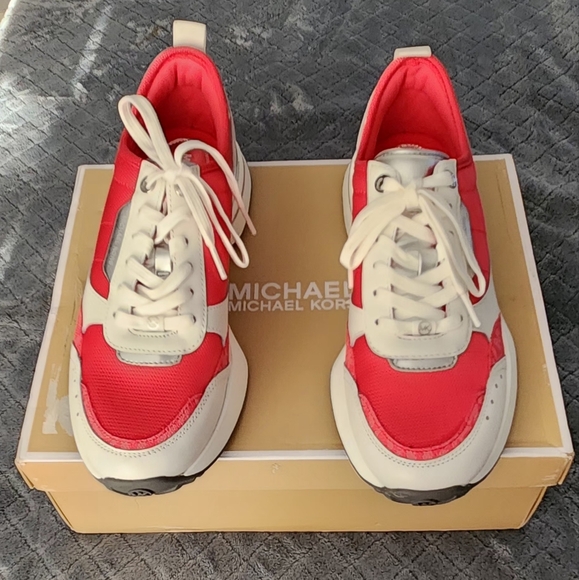 Michael Kors Women's Red Sneakers - Picture 5 of 12